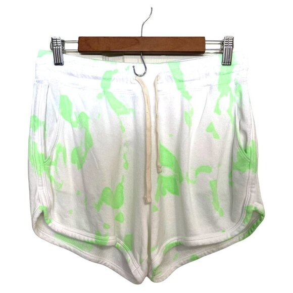 Sundry Women's NWOT Green Dolphin Tie Dye Terry Drawstring Pockets Shorts Large - Picture 2 of 8